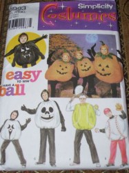 3993 SIMPLICITY 5490 EZ BALL SHAPED UNISEX  FAMILY COSTUMES PATTERN S-LG